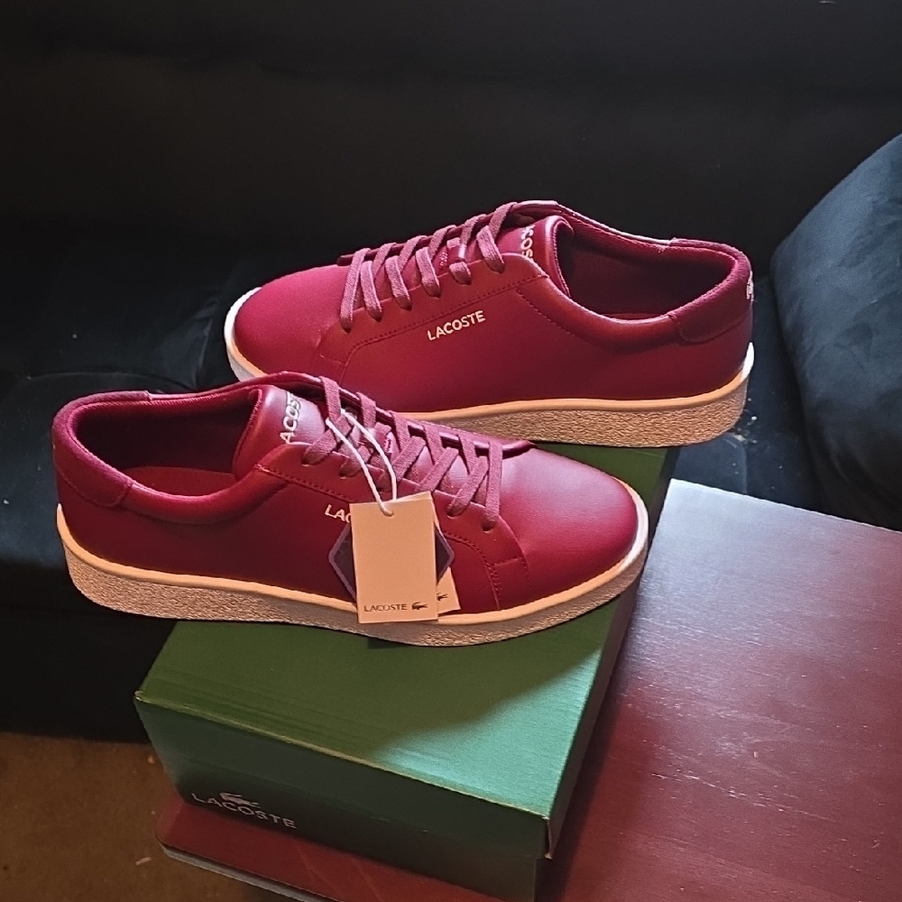 Lacoste Men's Burgundy Sneakers - Picture 3 of 13